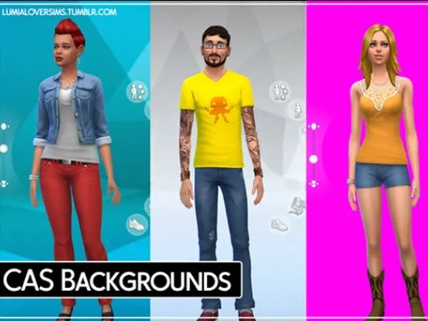 Mix Super Pacote de Fundos para o CAS - The Sims 4 Custom Content
