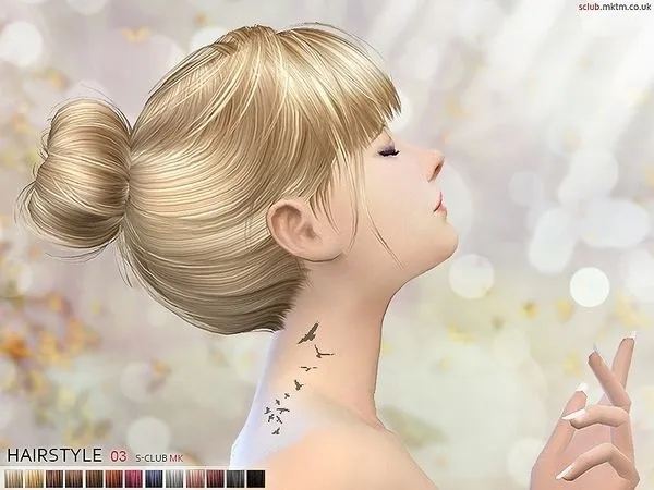 Alpha S Club MK Hair N3 - The Sims 4 Custom Content