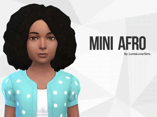 Maxis Match Mini Afro LumiaLoverSims - The Sims 4 Custom Content