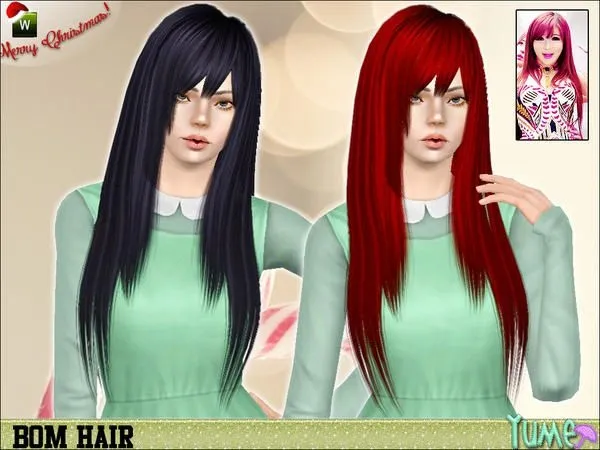 Yume Bom hair - The Sims 3 Custom Content