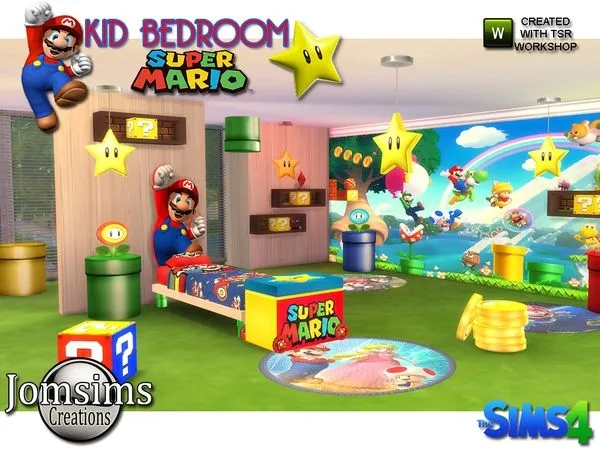 Alpha Quarto do Super Mário Bros - The Sims 4 Custom Content