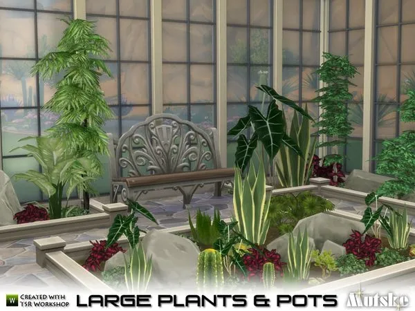 Large Plant and Pots - The Sims 4 Custom Content