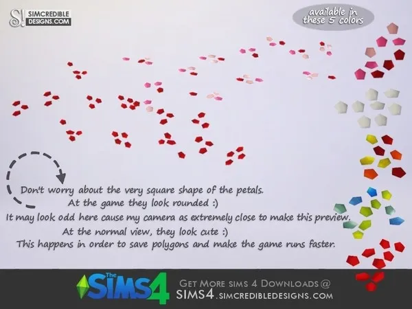Valentines Day 2016 petals by thesimsresource - The Sims 4 Custom Content