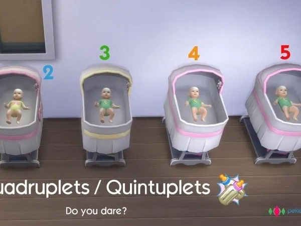 Mix quad quin sextuplets - The Sims 4 Custom Content