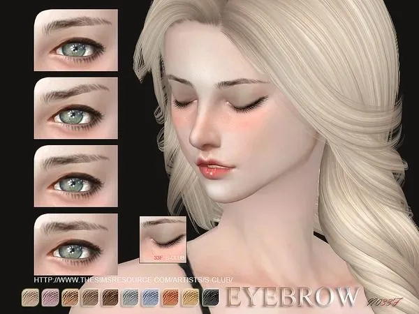 S Club WM Eyebrows33 F by jonas_ssm - The Sims 4 Custom Content