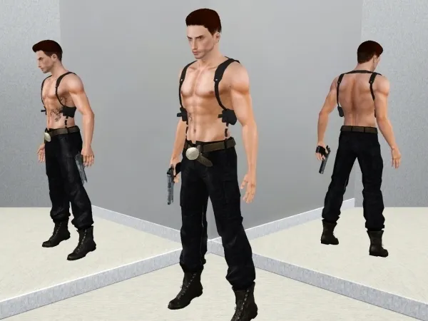 Tristan Gun Holsters - The Sims 3 Custom Content