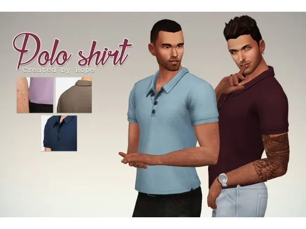 Maxis Match Polo Shirt for - The Sims 4 Custom Content