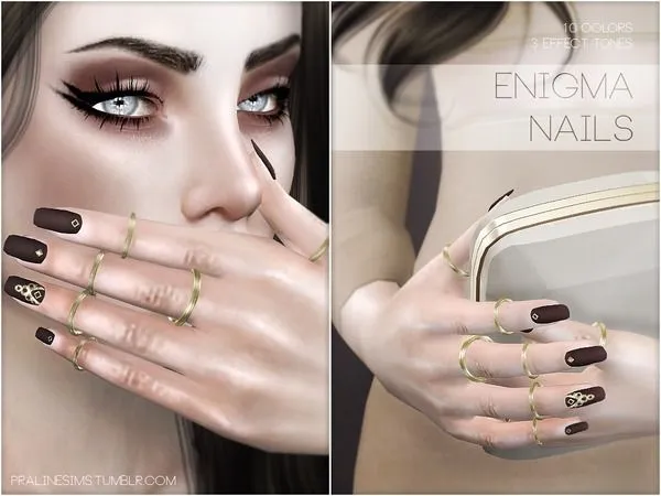 Mix Enigma Nails N15 - The Sims 4 Custom Content