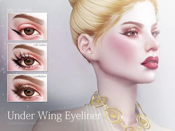 Under Wing Eyeliner N41 - The Sims 4 Custom Content