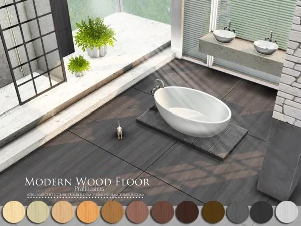 Mix Modern Wood Floor - The Sims 4 Custom Content
