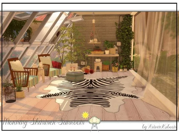 Morning Shimmer Sunroom - The Sims 4 Custom Content
