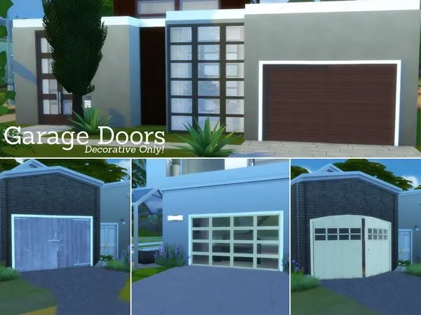 Garage Doors Set - The Sims 4 Custom Content