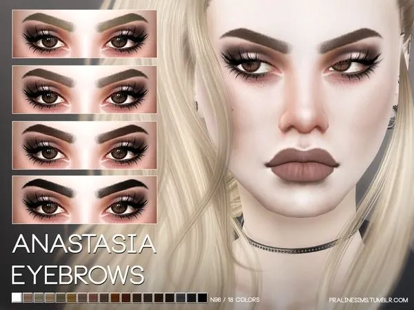 Alpha Anastasia Eyebrows N96 - The Sims 4 Custom Content
