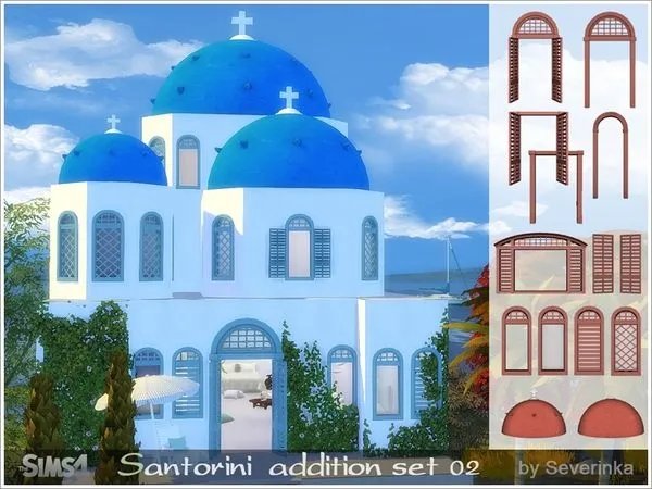 Santorini addition set 02 - The Sims 4 Custom Content