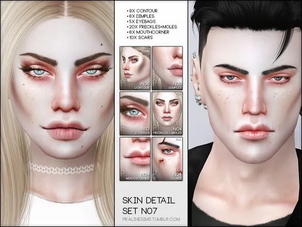 Alpha Skin Detail Kit N07 - The Sims 4 Custom Content