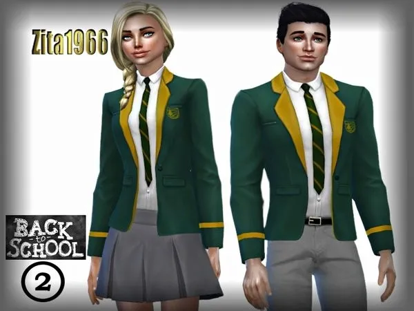 BACK TO SCHOOL BLAZER Z2 Dine - The Sims 4 Custom Content