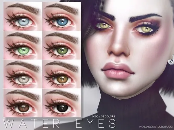 Alpha Water Eyes N100 - The Sims 4 Custom Content