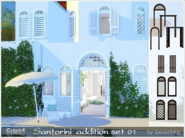 Santorini addition set 01 - The Sims 4 Custom Content