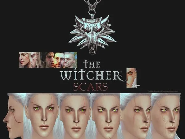 The Witcher's scars - The Sims 4 Custom Content