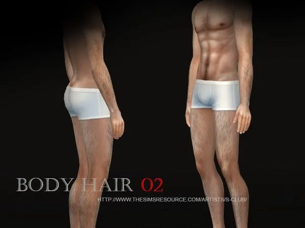 S Club WM Body hair 02 - The Sims 4 Custom Content