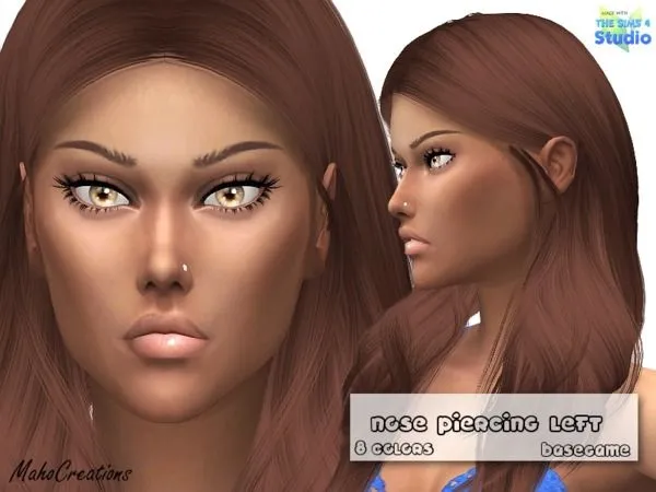 Nose Piercing Set - The Sims 4 Custom Content