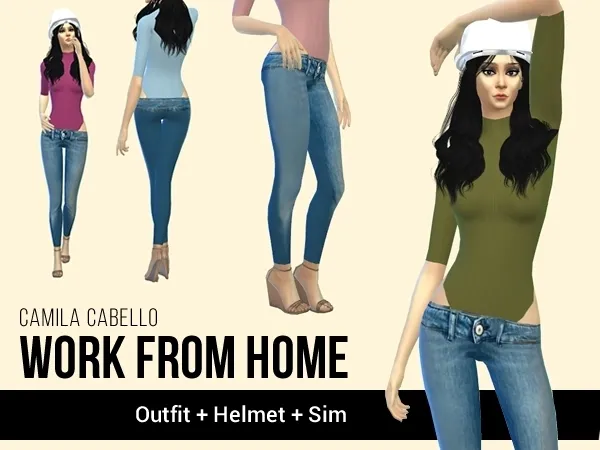 Alpha Work From Home Camilla Cabello - The Sims 4 Custom Content