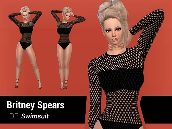 Alpha BS Swimsuit by jucibr - The Sims 4 Custom Content