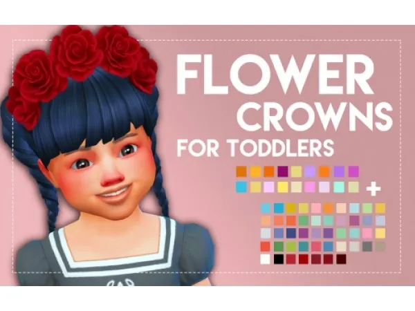 Maxis Match Unisex Flower Crown For Toddlers - The Sims 4 Custom Content