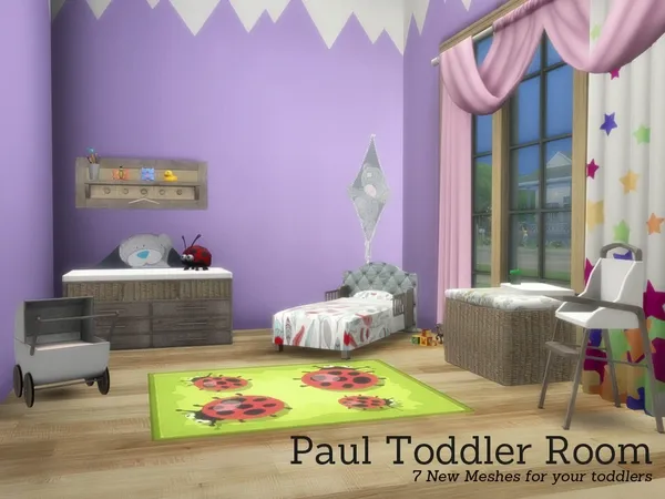 Alpha Paul Toddler Room - The Sims 4 Custom Content
