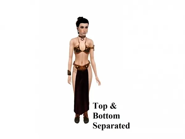 Af Leia Slave Outfit by VenusPrincess - The Sims 3 Custom Content