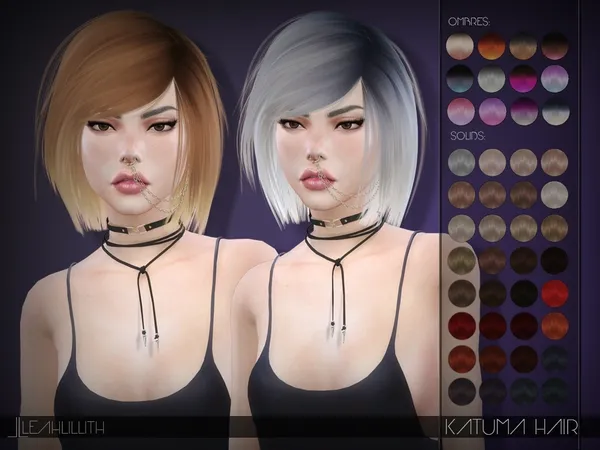 Alpha LeahLillith Katuma Hair - The Sims 4 Custom Content
