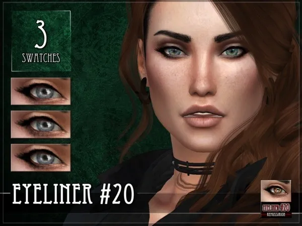 Alpha Eyeliner 20 - The Sims 4 Custom Content