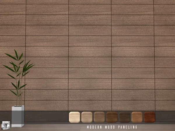 Alpha Modern Wood Paneling - The Sims 4 Custom Content