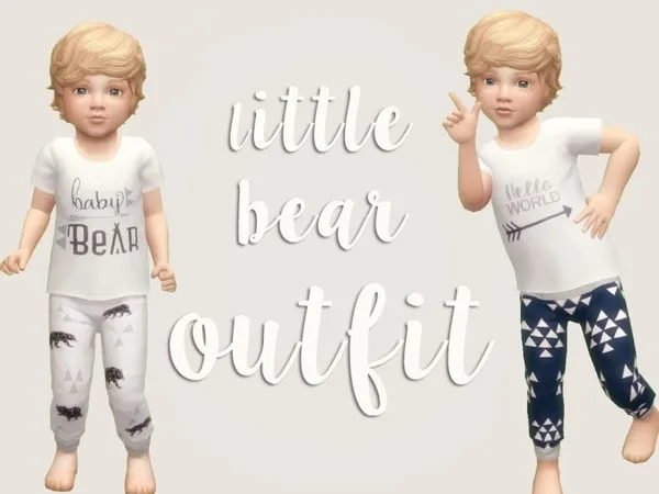 Alpha Little Bear Outfit - The Sims 4 Custom Content