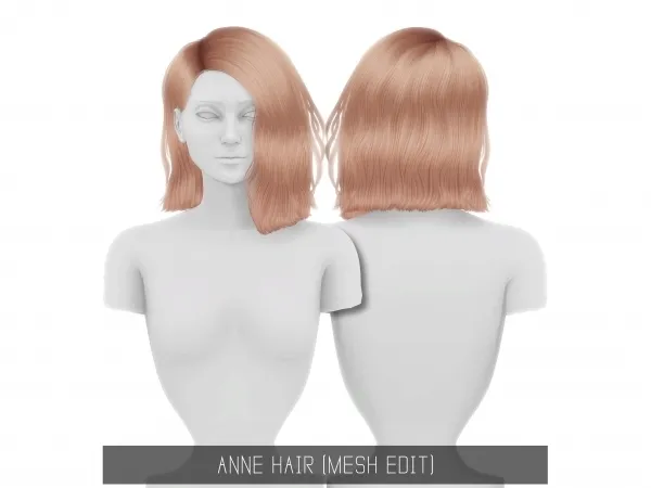 Alpha Anne Hair - The Sims 4 Custom Content