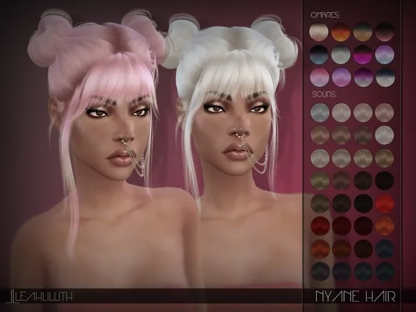 Alpha LeahLillith Nyane Hair - The Sims 4 Custom Content
