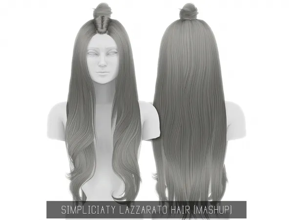 Alpha Lazzarato Hair - The Sims 4 Custom Content