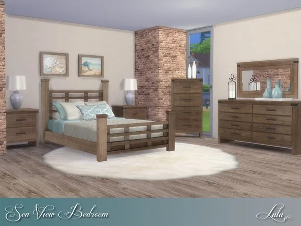 Alpha Sea View Bedroom - The Sims 4 Custom Content