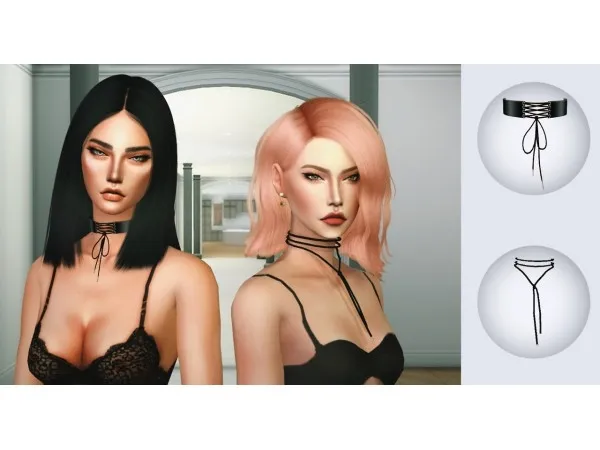 Alpha Allie Collection Choker - The Sims 4 Custom Content