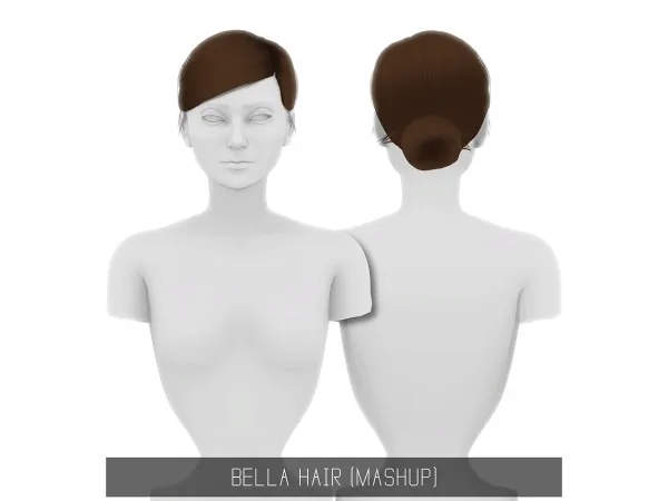 Alpha Bella Hair - The Sims 4 Custom Content