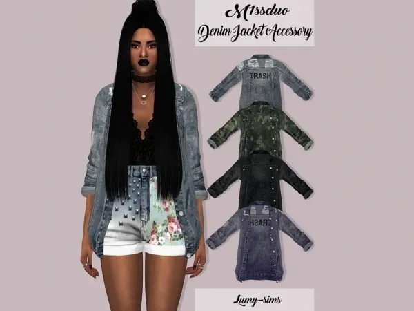 M1ssduo Denim Jacket - The Sims 4 Custom Content