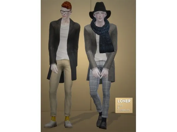 Mix Loner Male Coat Chino Pants - The Sims 4 Custom Content