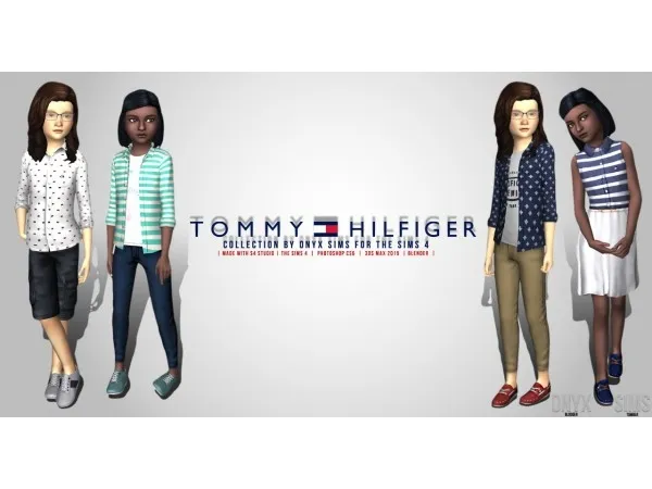 Maxis Match Tommy Hilfiger Kids Collection by simsfinds - The Sims 4 Custom Content