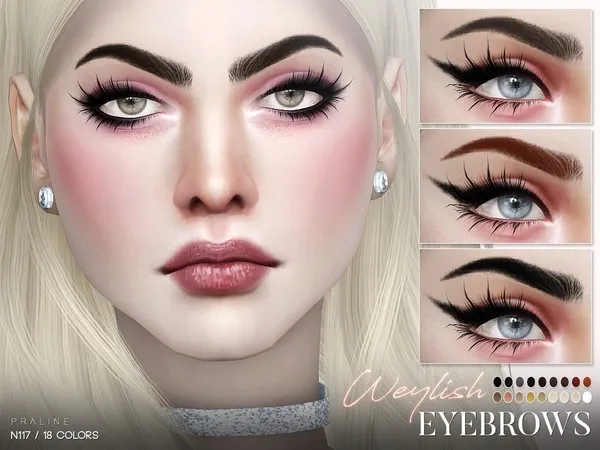 Alpha Weylish Eyebrows N117 - The Sims 4 Custom Content