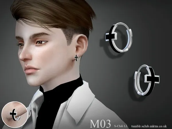 Mix S Club LL earring M03 - The Sims 4 Custom Content