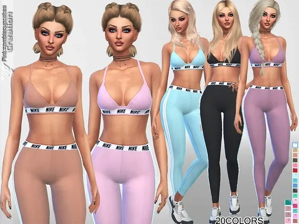 Mix Nike Summer Sporty Outfit - The Sims 4 Custom Content
