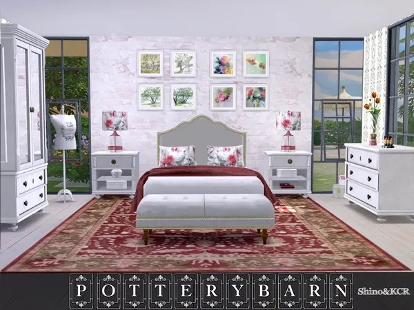 Alpha Potterybarn Bedroom - The Sims 4 Custom Content