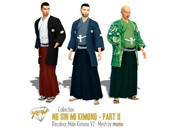 Mix No sin mi kimono - The Sims 4 Custom Content