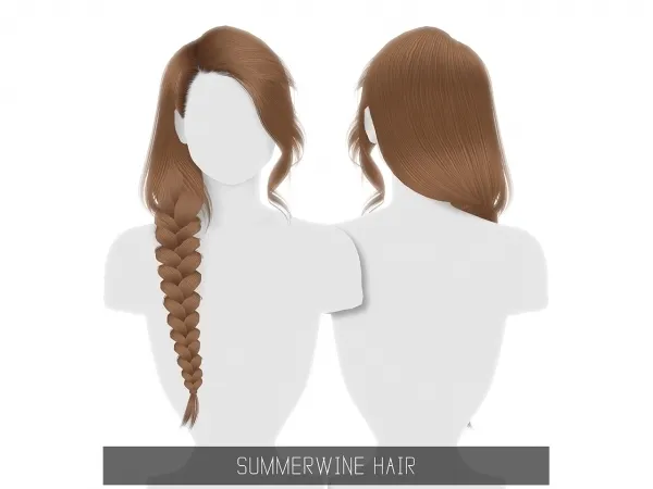 Alpha Summerwine Hair - The Sims 4 Custom Content