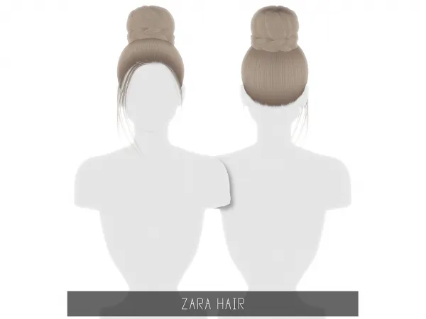 Alpha Zara Hair - The Sims 4 Custom Content
